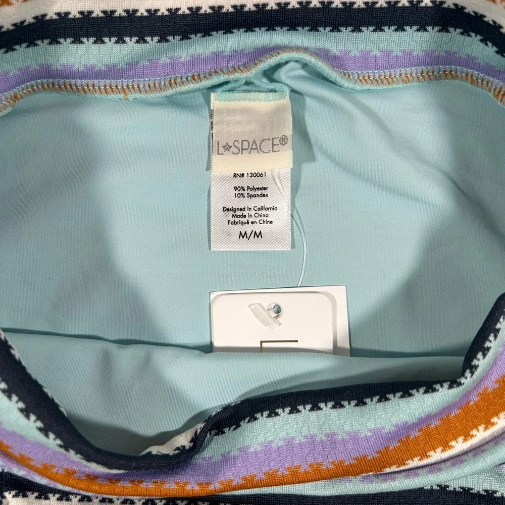 L Space Over the Moon Lee Lee Bralette & Frenchi Bitsy Bottom Bikini Set Sz M